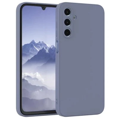 Abbildung von EAZY Case Silikonhülle für Samsung Galaxy A15 Hülle Silikon Blau weich stoßfeste Handyhülle Schutzhülle mit Kameraschutz Dünn Premium Schutz Cover TPU Phone Bumper in Eisblau