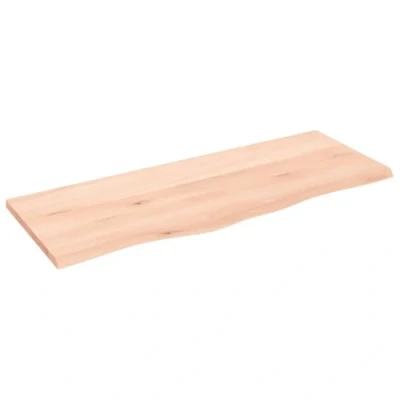 Abbildung von vidaXL Waschtischplatte, Tischplatte für Badezimmer, Massivholzplatte mit Naturkante, Holzplatte Arbeitsplatte Bad Waschtischkonsole Platte, Massivholz Unbehandelt