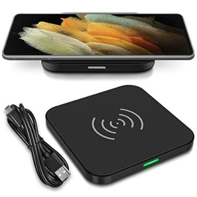 Abbildung von QI Wireless Schnell Ladegerät kompatibel mit Samsung Galaxy S24 S23 S22 S21 Plus Ultra FE 5G Kabellos Charger Induktives Universal Schnellladegerät Ladestation Ladematte
