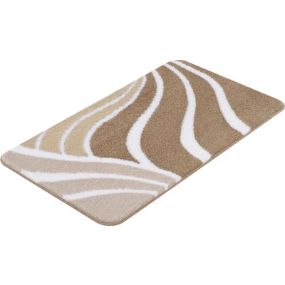 Abbildung von Kleine Wolke Badematte &quot;Flame&quot;, Höhe 15 mm, rutschhemmend beschichtet, fußbodenheizungsgeeignet, Badteppich, Wellen Design