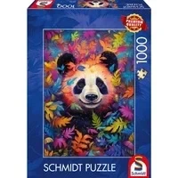 Abbildung von Pandabär im Regenbogenwald, Puzzle