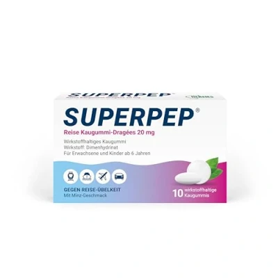 Abbildung von Superpep Reise Kaugummi Dragées 20 mg 10 St