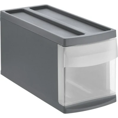 Abbildung von ROTHO Aufbewahrungsbox Systemix Schubladenbox 1 Schub, Kunststoff (PP) BPA frei