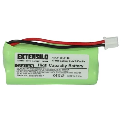 Abbildung von EXTENSILO Akku kompatibel mit Siemens Gigaset AS145, AS14, AS15, AS140, AS140 Duo, AL14H schnurlos Festnetz Telefon (850mAh, 2,4V, NiMH)