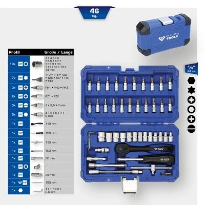 Abbildung von KS TOOLS BT020046 Steckschlüsseleinsatz Set 46 1/4 Vierkant