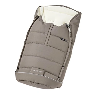 Abbildung von Gesslein Winterfußsack Igloo│Design 316 │für Kinderwagen, Sportwagen, Buggy oder Schlitten│Thermo Funktion, Kuschel Fleece, Mumienfunktion, 2 Wege Reißverschluss, abwaschbares Fußteil │ cappuccino