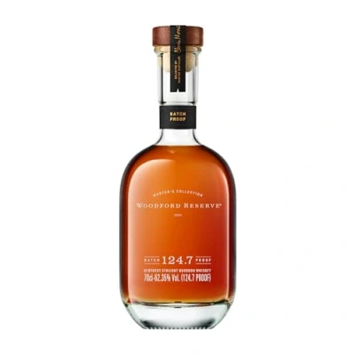 Abbildung von Woodford Reserve Batch Proof 124.7 Ultra Premium Whiskey Ein Mix aus kräftigem Getreide, süßen Aromen bis hin zu Frucht und Blumennoten 0.7L/62.35% Vol.
