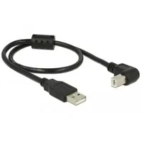 Abbildung von DeLock Kabel USB 2.0 A Stecker &gt; B 90 G gewinkelt unten 0,5 m schwarz