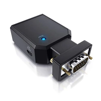 Abbildung von CSL Full HD VGA zu HDMI Konverter 1080p Wandler von analog digital 1 Übertragung HDTV Beamer