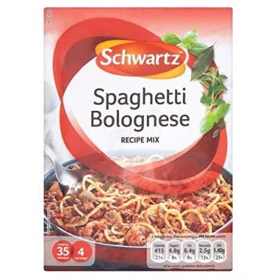 Abbildung von Schwartz Spaghetti Bolognese Rezept Mix (40 g) Packung mit 6