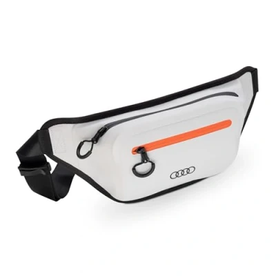 Abbildung von Audi 3152400600 Hüfttasche Hip Bag Gürteltasche Bauchtasche Ringe Logo Tasche, grau