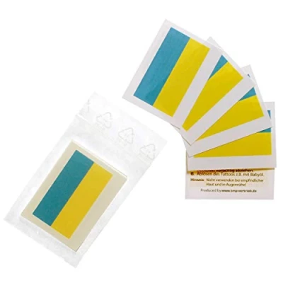 Abbildung von 25 x Ukraine Fan Tattoo Fahnen EM 2024 Flag (25)
