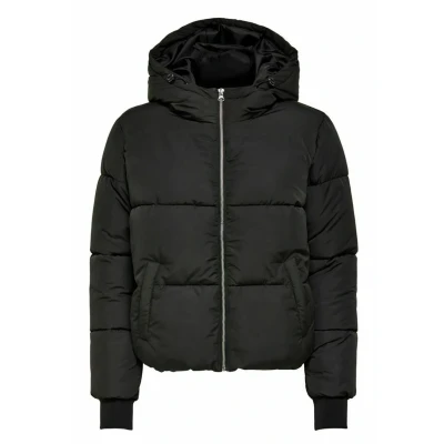 Abbildung von JdY Damen Jdynewerica Short Hood Jacket Otw Noos Steppjacke, Black/Detail:silver Zipper, XL EU