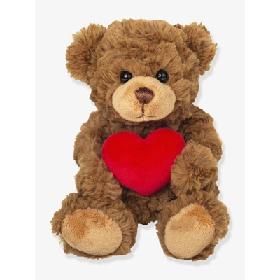Abbildung von Teddy Hermann 91330 mit Herz braun 20 cm, Kuscheltier, Plüschtier