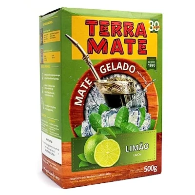 Abbildung von Brasilian Yerba Mate Tee TERRA Limao 500g Terere mit Zitrone aroma loose leaf 0,5kg Zitronengeschmack