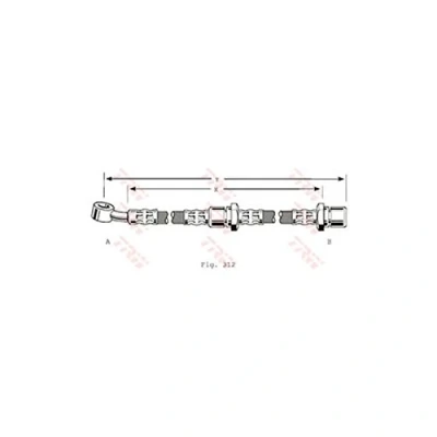 Abbildung von TRW PHD213 Bremsschläuche 520 M10x1 SUBARU: Impreza I Kombi, Coupe, LEGACY 1