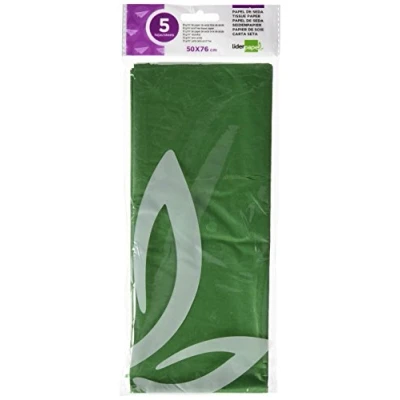 Abbildung von Liderpapel Seidenpapier, Dunkelgrün 52 x 76 cm 18 gr/m2 Beutel 5 Blatt