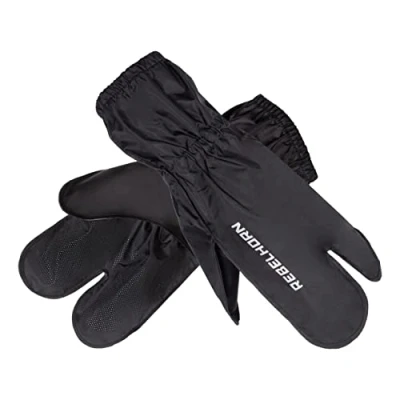 Abbildung von REBELHORN Bolt Motorrad Regenschutz Handschuhe Wasserdicht für Motorradhandschuhe Gerippte Bündchen Anti Rutsch Druck auf der Innenseite Laminierte Nähte