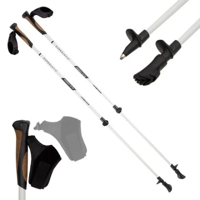 Abbildung von KLARFIT Trekking Stöcke Bilbao TX Essential Nordic Walking (2 St., Set), Wanderstöcke Walkingstöcke Teleskopstock Set