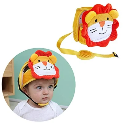 Abbildung von G Tree Säuglings Helm Baby Schutzhelm, Schutzkleinkind Sicherheit Hut, Verstellbar Kleinkind Kopfschutz Breath für Kleinkinder lernen zu laufen Löwe