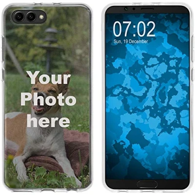 Abbildung von PhoneNatic Case kompatibel mit Honor View 10 Personalisierte Handyhülle clear zum selbst gestalten eigenem Foto