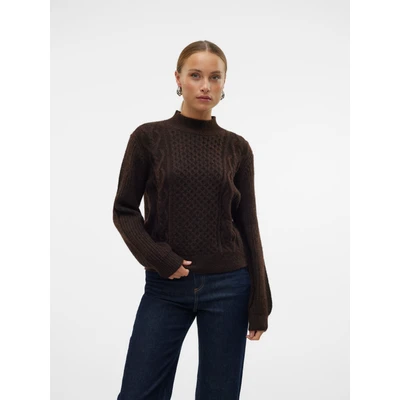 Abbildung von Vero Moda Strickpullover, Damen, Größe: Small, Chocolate torte