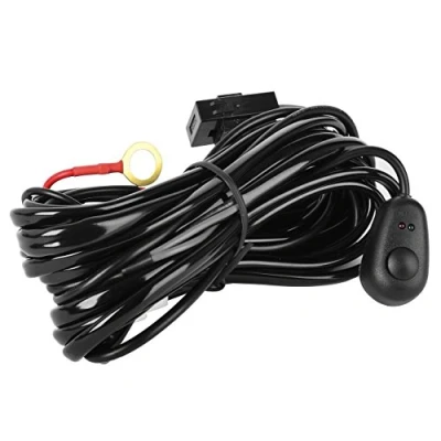 Abbildung von Eyourlife Kabelbaum Kabelsatz Relais Adapter für KFZ Scheinwerfer Arbeitsscheinwerfer Tagfahrleuchten Lichtleisten (für 2 Lampe max. 180W)