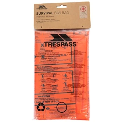 Abbildung von Trespass Radiator, Orange, Rettungsdecke / Thermodecke Rettungsfolie Survival Bag Notfalldecke Erste Hilfe Decke, Orange