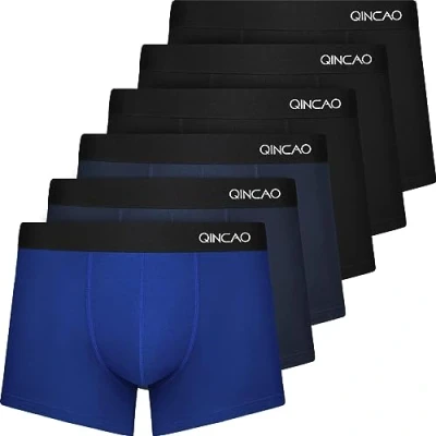 Abbildung von QINCAO Boxershorts Herren 6er Pack Ohne Kratzenden Zettel Männer Unterwäsche Baumwolle(L)