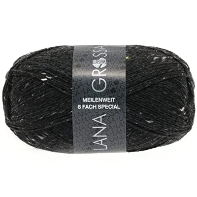 Abbildung von LANA GROSSA MEILENWEIT 6 fach 150 g TWEED Häkelwolle, 390 m (warme Sockenwolle),