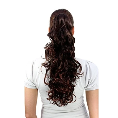 Abbildung von WIG ME UP C 128 2T33 Haarteil, lang, gelockt, natürlicher Braun Mix