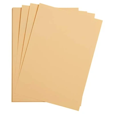 Abbildung von Clairefontaine 975264C Packung mit 25 Bastelkartons Maya, 185g, DIN A4, 21 x 29,7cm, 1 Pack, aprikose