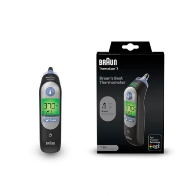 Abbildung von Braun Fieberthermometer ThermoScan® 7 Ohrthermometer mit Age Precision® IRT6520B, Für alle Altersgruppen geeignet, einschließlich Neugeborener