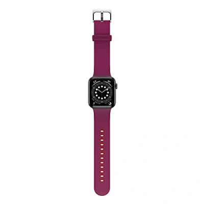 Abbildung von OtterBox All Day Uhrenarmband für Apple Watch Series 9/8/7/6/SE 2. gen/SE 1. gen/5/4/3 42mm/44mm/45mm, Weiches, Angenehmes und Strapazierfähiges Silikonband Watch, Rosa/Rot