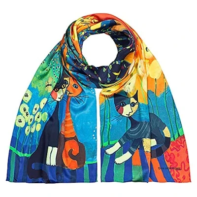 Abbildung von von Lilienfeld Seidenschal Schal 100% Seide Rosina Wachtmeister Dolce Vita 172 x 42 cm, aus reiner