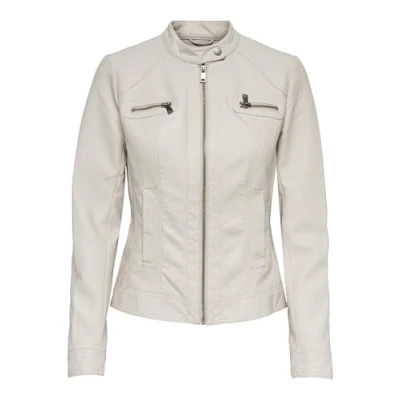 Abbildung von Only Damen Onlbandit Faux Leather Biker OTW Noos, Moonstruck, Numeric_36