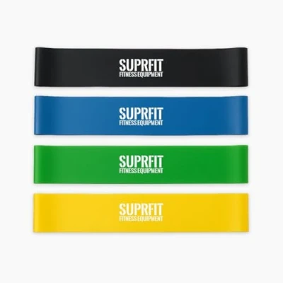 Abbildung von SF SUPRFIT Trainingsbänder Miniband Set 4 Fitnessbänder mit unterschiedlichen Widerstandsstufen, 100% Latex