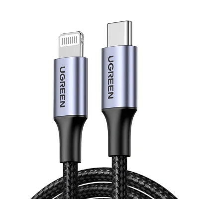 Abbildung von UGREEN Ladekabel Lightning zu Typ C 1m schwarz