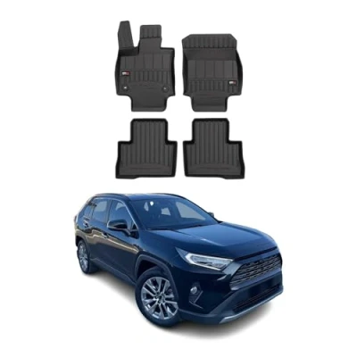 Abbildung von OMAC Gummi Fußmatten kompatibel mit Toyota RAV4 2018 2023 Hybrid Premium TPE Automatten