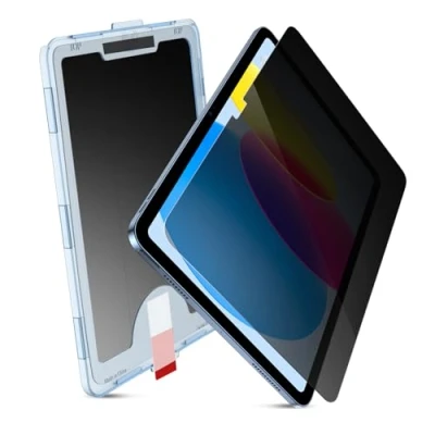 Abbildung von MOBDIK Sichtschutz Schutzfolie für iPad 10. Generation 10.9 zoll (2022), Anti Spy, 9H Härte Schutzglas Displayfolie, EZ Kit 1 Stück
