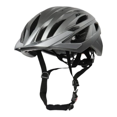 Abbildung von ALPINA HAGA LED Stoßabsorbierender, Beleuchteter &amp; Optimal Anpassbarer Fahrradhelm Mit Integriertem Licht Für Erwachsene, darksilver matt, 55 59 cm