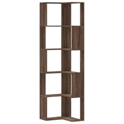 Abbildung von vidaXL Bücherregal Eck 5 Böden Eichen Optik 50x50x179 cm Holzwerkstoff, 1 tlg.