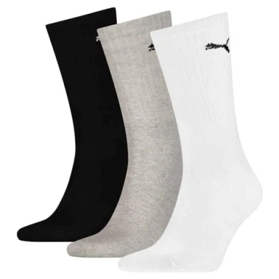 Abbildung von Puma Unisex Sportsocken Cush Crew 6er Pack, mehrfarbig (Grey/White/Black), Gr. 35 38