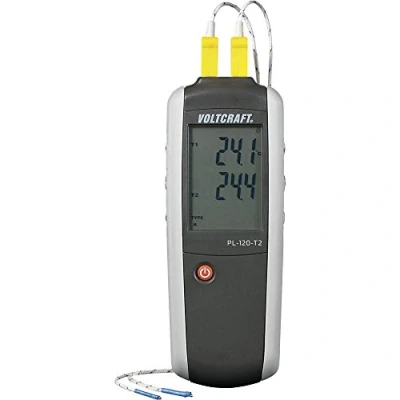 Abbildung von Temperaturmessgerät VOLTCRAFT PL 120 T2 200 +1372 C Sensortyp K, J Kalibrering efter: Fabriksstandard