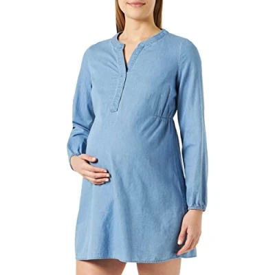 Abbildung von Mamalicious Mlchase LIA L/S WO Tunic 2F Jeanskleid, Damen, Größe: 38, Light blue
