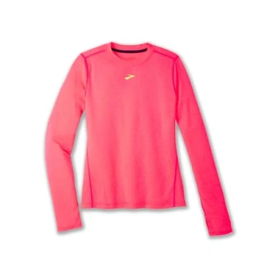 Abbildung von Brooks HIGH Point Langarmshirt, Damen, Größe: 42/44, Neo pink