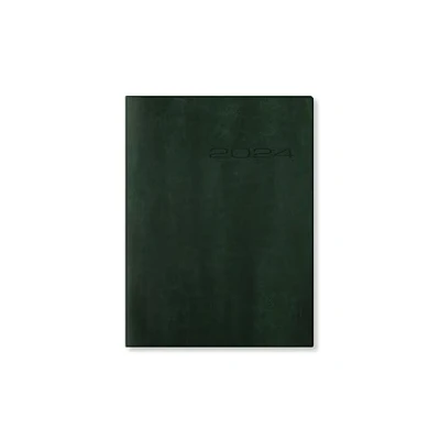 Abbildung von Letts of London Lecassa A6+ Tag pro Seite mit Terminen mehrsprachig British Racing Green 2024