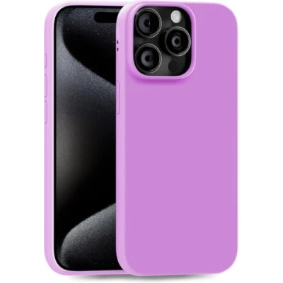 Abbildung von MyGadget Hülle kompatibel mit iPhone 15 Pro Max robuste Silikon Schutzhülle TPU Case Slim Silikonhülle Back Cover Ultra Kratzfest Handyhülle matt Lila Hell