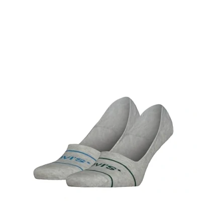 Abbildung von Levi&#039;s Footie Socken Unisex 2er Pack, Blau/Rosa, 35/38