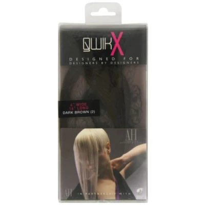 Abbildung von American Dream Qwik x 100% indischem Remy Echthaar hergestllt Tape Hair Extensions Farbe 2 Dunkelbraun 41cm, 1er Pack (1 1 Stück)